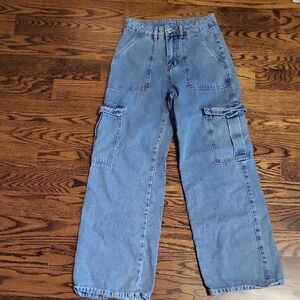 Classic Light Blue Cargo Jeans